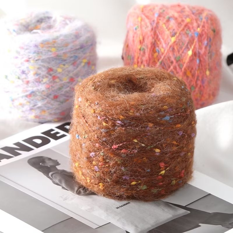 圣帝2023中粗马海毛彩豆毛线