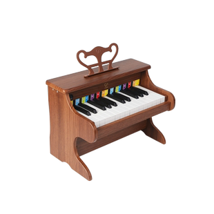 Hape25键复古电子钢琴木质弹奏初学音乐启蒙男女孩益智玩具3-6岁