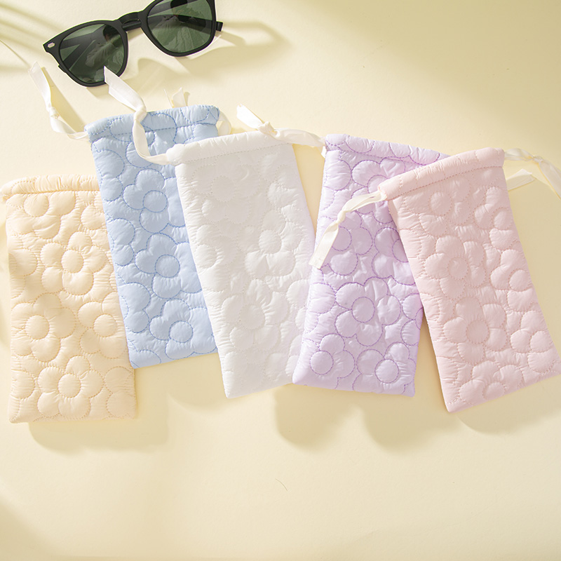 媛艺眼镜袋墨镜太阳镜抽绳收纳套便携加厚放近视眼镜包大容量保护