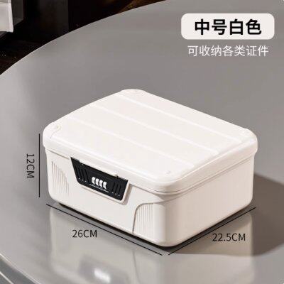 带锁收纳箱隐私物品储物箱零食化妆品首饰收纳盒密码锁存放箱
