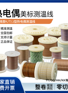 新品K型铁氟龙热电偶线四氟测温线TT/GG-K/J/T-30/36-SLE感温线细