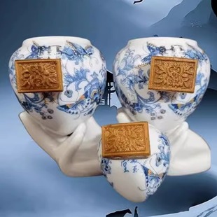 景德镇鸟笼瓷杯高档瓷杯鸟食罐八哥鹩哥鸟笼瓷杯喂食器画眉鸟食罐