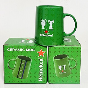 喜力啤酒杯城市限定马克杯欧冠足球男足女足联名啤酒杯陶瓷咖啡杯