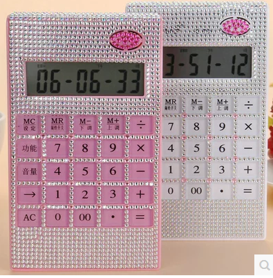 加钻计算器 7电池驱动 超薄直板型 水晶按键 带钻语音计算机 发音在类目 电子词典/电纸书/文化用品, 计算器中 - 来自Buy2taobao.com提供专业的淘宝代购服务