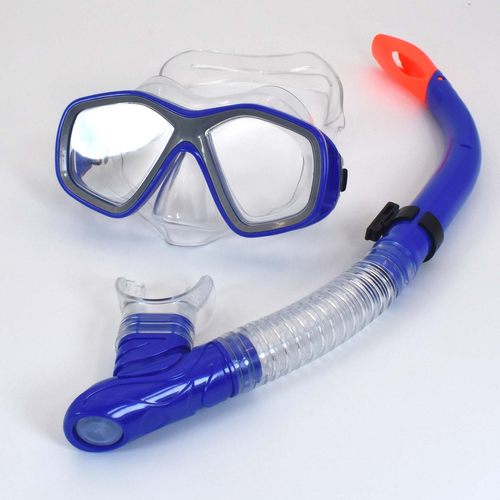 成人儿童高清晰浮潜水面镜半干湿式吸呼管套装备三宝大框游泳眼镜