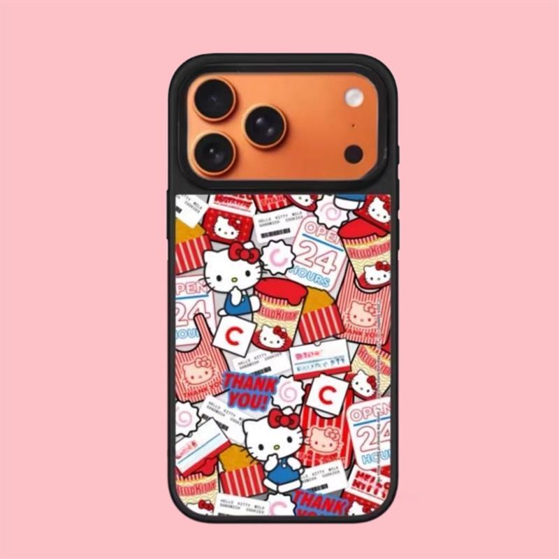 星宇橙便利店猫咪适用17promax手机壳新款iphone16/15pro/plus保护套14/13/12磁吸Magsafe11潮牌