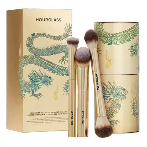 hourglass沙漏蛟龙图腾套刷3支化妆刷套装遮瑕刷腮红刷高光粉底刷