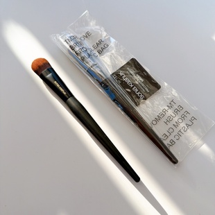 带刷毛保护盒 液体膏体腮红刷原装 少见刷型 美国SK小号舌型粉底刷