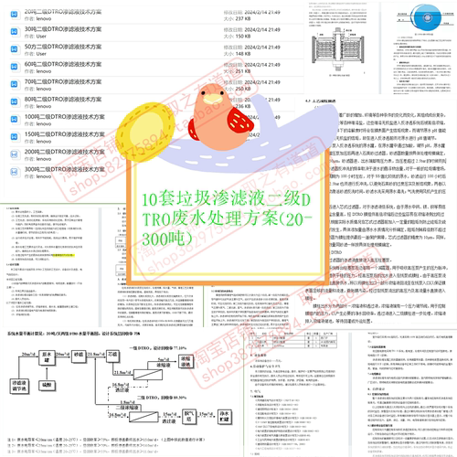 10套垃圾渗滤液二级DTRO废水处理方案（20-300吨）