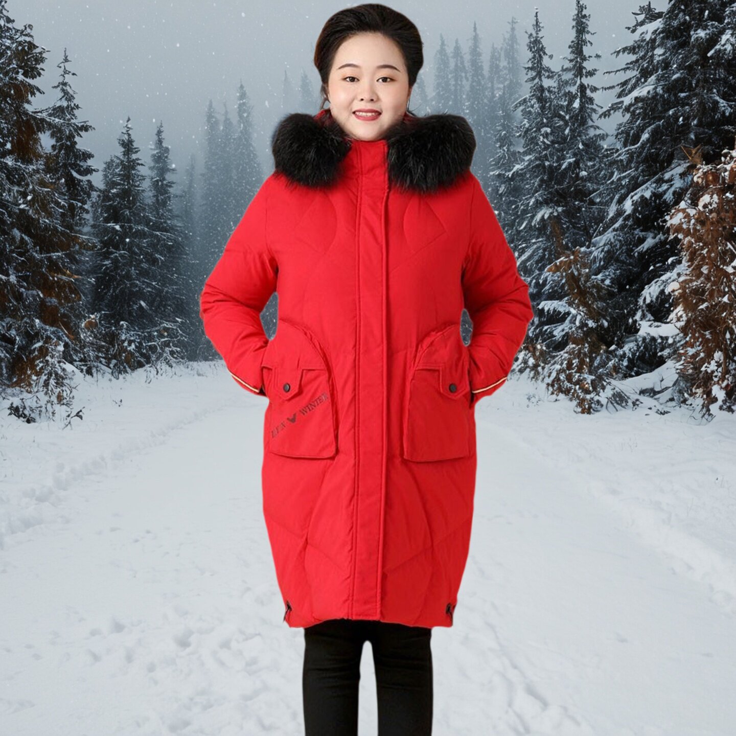 13XL特胖MM冬季时尚羽绒服加肥加大码年轻女中长款羽绒大衣300斤