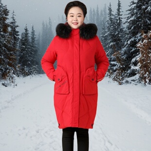 13XL特胖MM冬季时尚羽绒服加肥加大码年轻女中长款羽绒大衣300斤