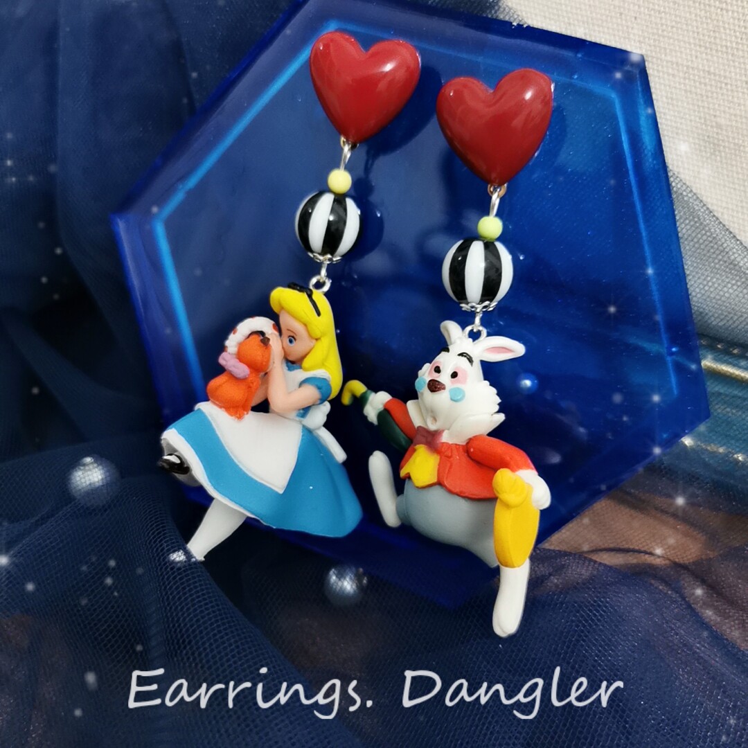 原创手作迪士尼爱丽丝梦游仙境柴郡猫耳环耳夹童趣卡通耳饰S925银|msdalam kategori Aksesori/Barang Kemas Fesyen, anting-anting, anting-anting - dari Buy2taobao.com untuk memberikan perkhidmatan ejen Taobao profesional membeli