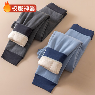 儿童保暖裤校服神器秋裤冬季内搭棉裤男女童加厚学生羊毛打底裤子