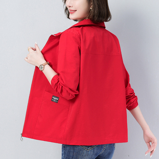 外套女春秋2026新款大码宽松显瘦中年妈妈装夹克洋气减龄薄款上衣