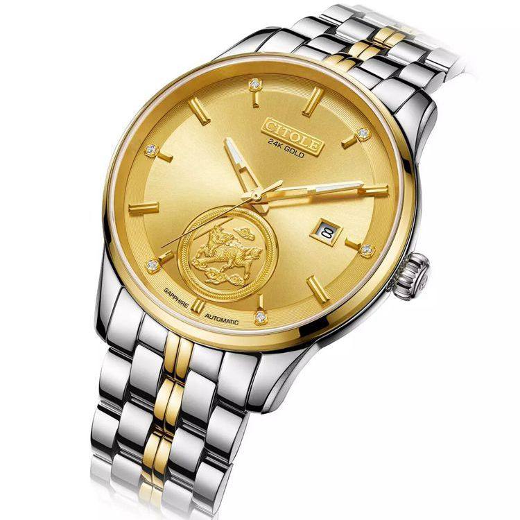 高档机械商务防水个性风6069男表