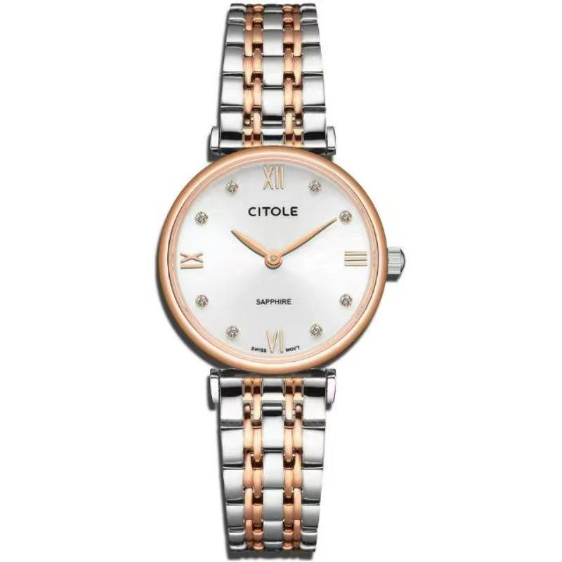 西腾超薄时尚潮流女两针带钻防水