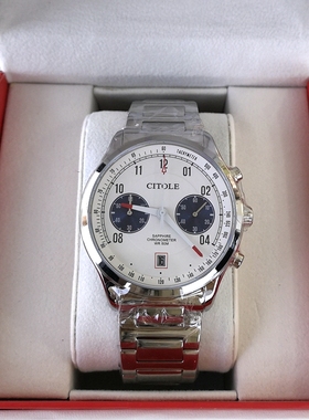 ct5208西腾休闲型计时腕表商务旅游运动表全黑色表男316钢带防水