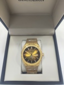 宾利表BL2146全自动机械表男表金色霜点表带时尚 潮流表男蓝底钢带