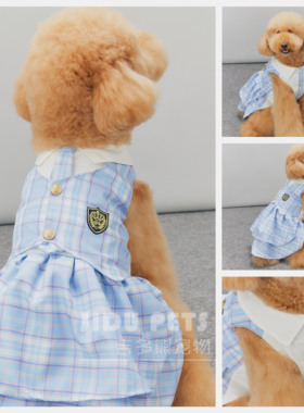 宠物狗狗裙JK格子裙校服贵族学院连衣裙大小型犬日漫二次元巨贵