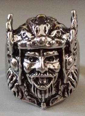 非主流夸张钛钢骷髅朋克风戒指