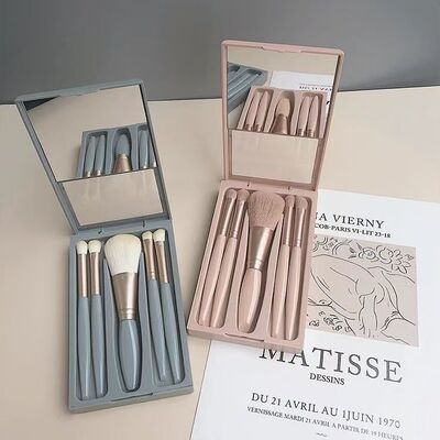 5-Pack Mirror-Included Makeup Brush Set (Travel Size)
