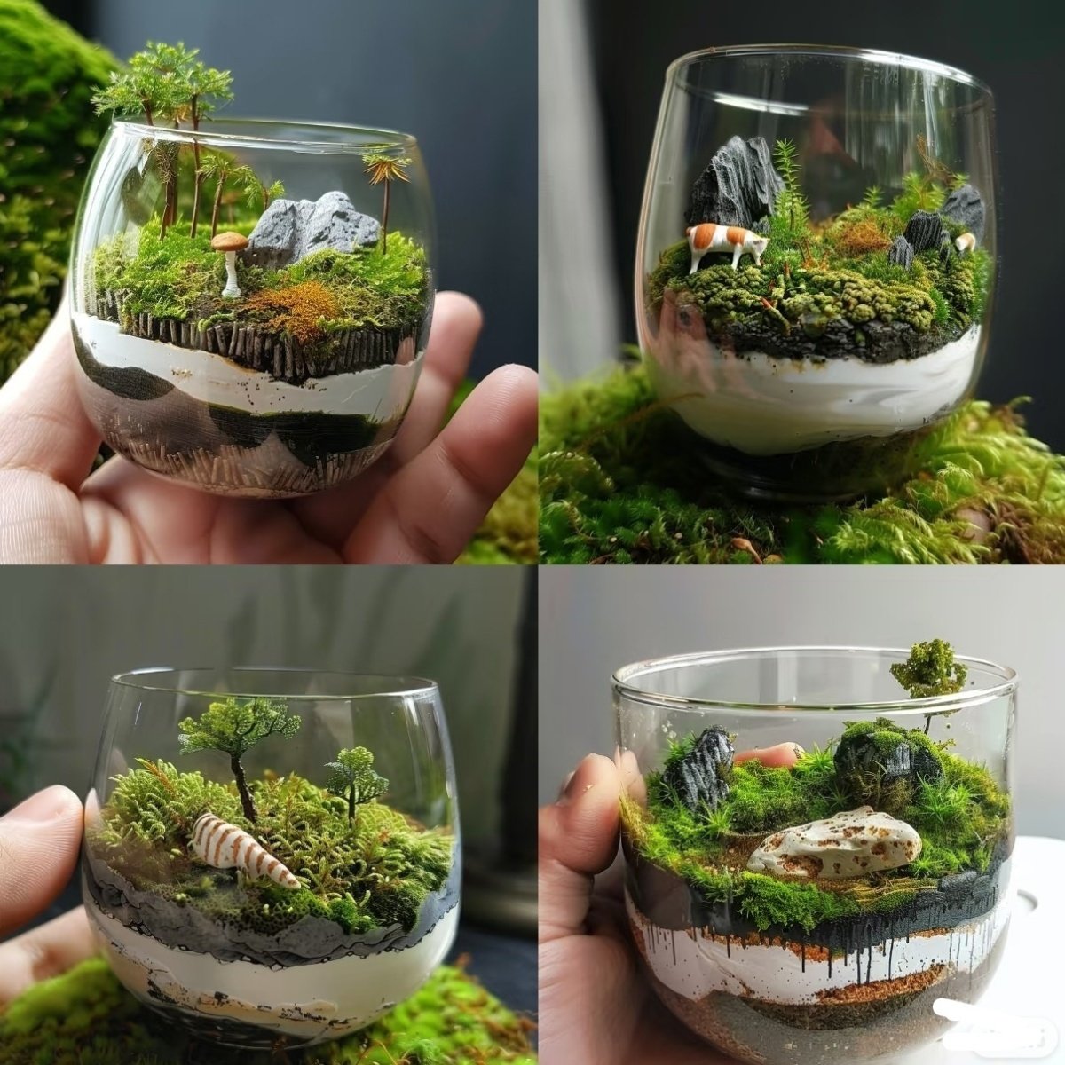 苔蘚微景觀生態瓶創意植物DIY