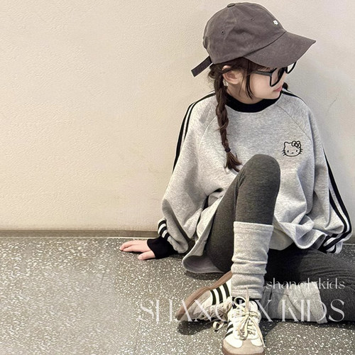 女童卫衣春秋冬装中大童儿童上衣