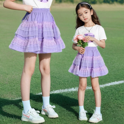 中大童半身裙夏儿童套装女孩裙子