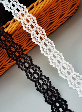 T522# 台版蕾丝花边辅料薄款超仙透纱波浪点点diy娃衣蕾丝边辅料