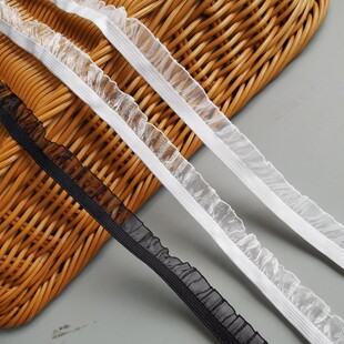 宽1.5cm 弹力褶皱木耳边 蕾丝花边辅料 手工芭比娃娃裙边领口袖口