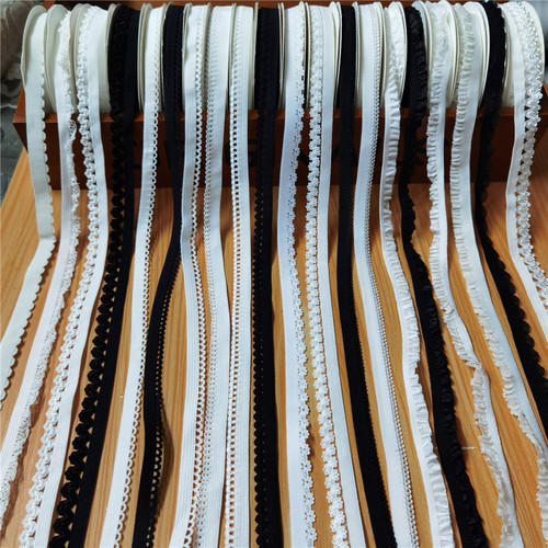 松紧弹力蕾丝花边辅料褶皱花边