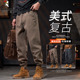 潮牌宽松束脚秋冬加绒哈伦休闲裤 啄木鸟美式 子男士 2025新款 工装 裤