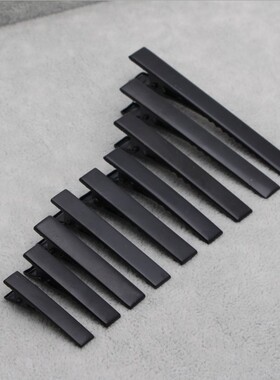 diy头饰发饰材料辅料配件电泳黑鸭嘴夹鱼嘴夹方夹边夹发卡夹子