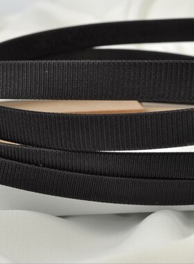 DIY发饰配件黑色螺纹罗纹材质防滑绒里发箍全包头箍发卡材料