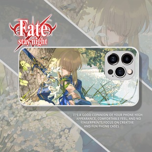 saber吾王Fate阿尔托莉雅玻璃手机壳适用vivox300个性 s30防摔x200全包s20网红s19金属漆x90高级x200s女s30pro