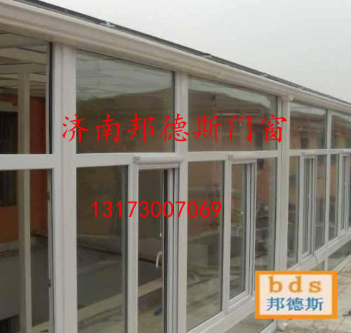 济南断桥铝塑钢封阳台 中空玻璃隔音保温 海螺正品塑钢 价格优惠
