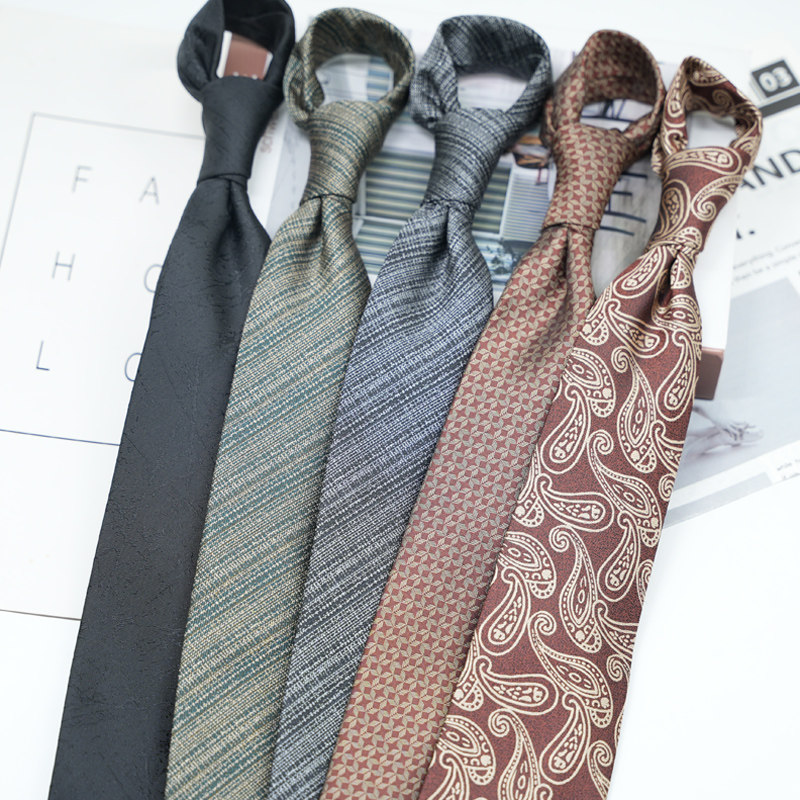 YSBYL男士商务领带8CM手打款韩版个性英伦风印花款上班面试职业装