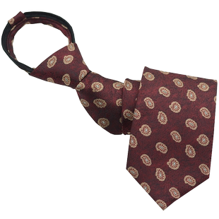 领带男8cm正装商务新郎职业衬衫工作易得拉拉链方便复古碎花礼盒