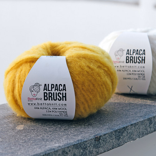 BettaKnit Alpaca Brush 意大利进口羊驼绒混纺手编围巾毛衣毛线