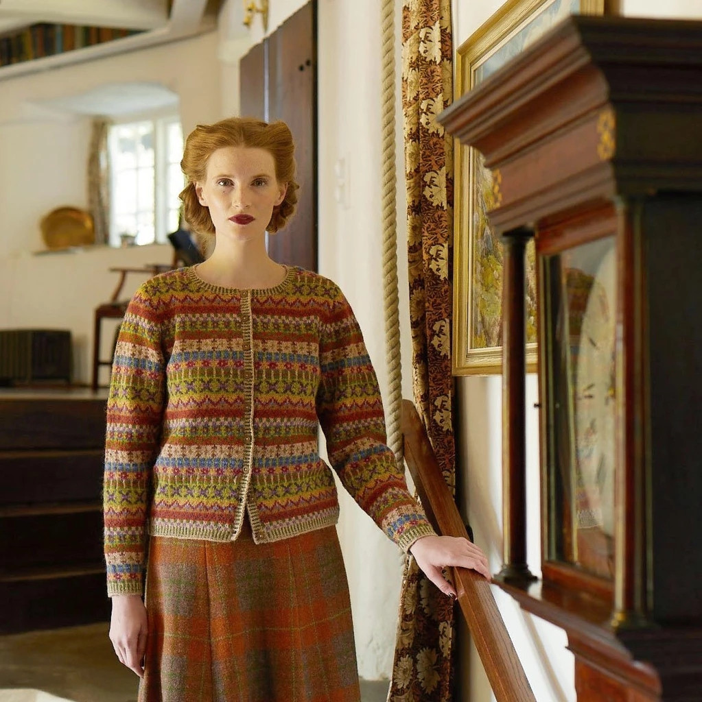 rowan花呢提花开衫毛线材料包