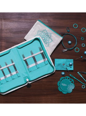 knitter's pride mindful 进口善意棉布针包可拆环针短针头套装