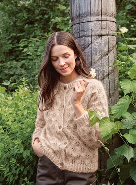 sandnes tynn silk mohair 进口真丝马海毛雪莲开衫DIY手编材料包