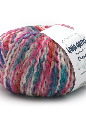 lana gatto 进口羊毛棉混纺段染中粗毛线CHELSEA编织围巾毛衣毛线