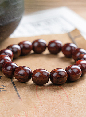 海南木本降真香花梨公奇楠降真香迦南香13x14红降手串满油脂香胆