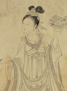北宋 李公麟 维摩演教图 白描人物 国画长卷 纸本绢布 微喷复制