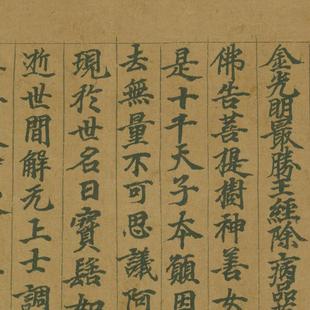 敦煌 金光明最胜王经除病品第二十四 小楷字帖 书法文献 微喷复制