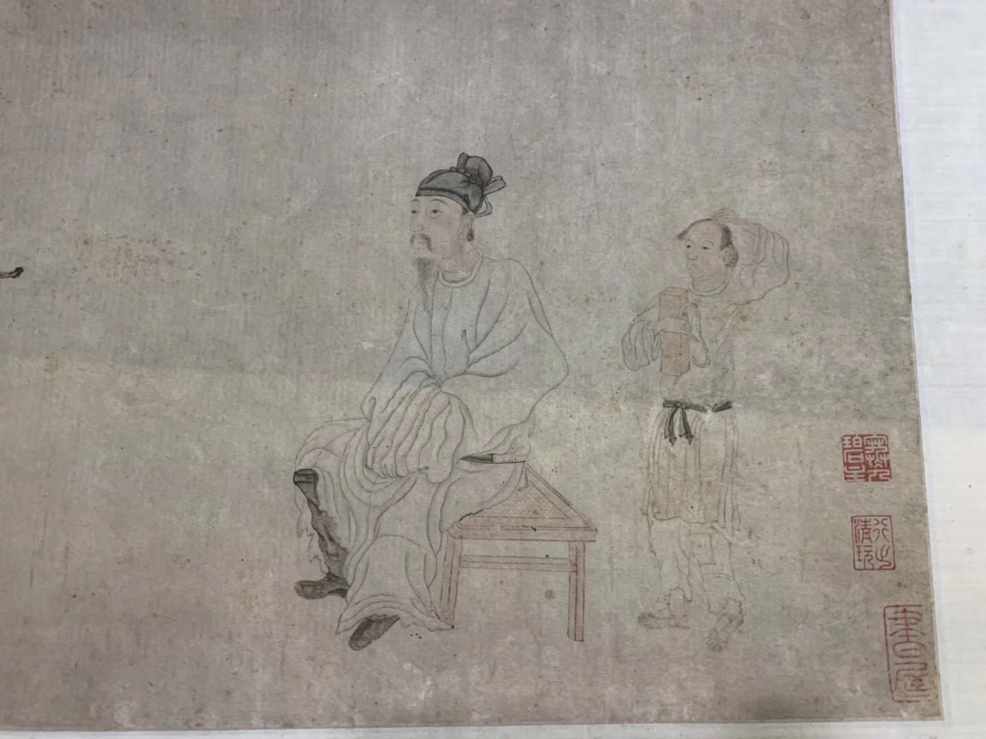 萧翼赚兰亭图卷文徵明题兰亭纸本