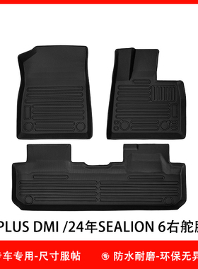 24/25适用BYD宋PLUS DMI/SEALION 6海狮06右舵肽港版脚垫TPE防水