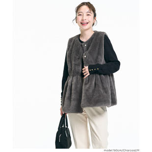 马甲毛绒保暖坎肩圆领 百搭仿皮草开衫 太好看啦外贸日单新款 时尚