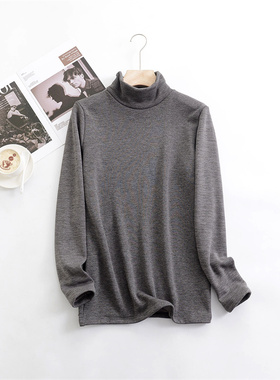 出口日本男士高领加绒加厚发热衣秋衣打底衫保暖上装661